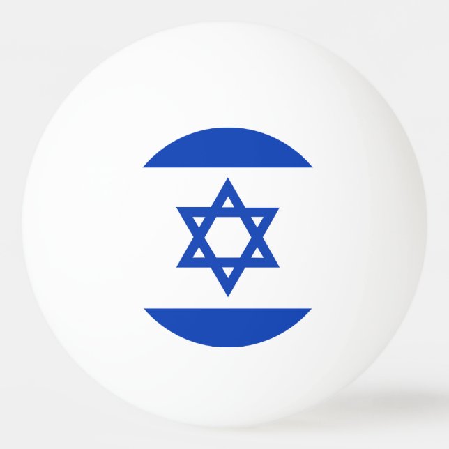 Israel-Flagge Tischtennisball (Vorderseite)