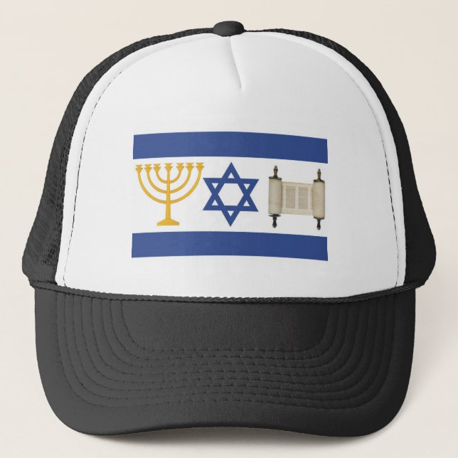 Israel-Flagge Truckerkappe (Vorderseite)