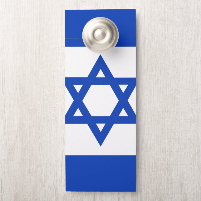 Israel-Flagge Türanhänger (Auf Knauf)