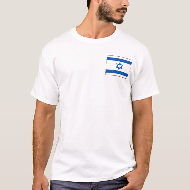 Israel-Flagge und Karten-T - Shirt (Vorderseite)