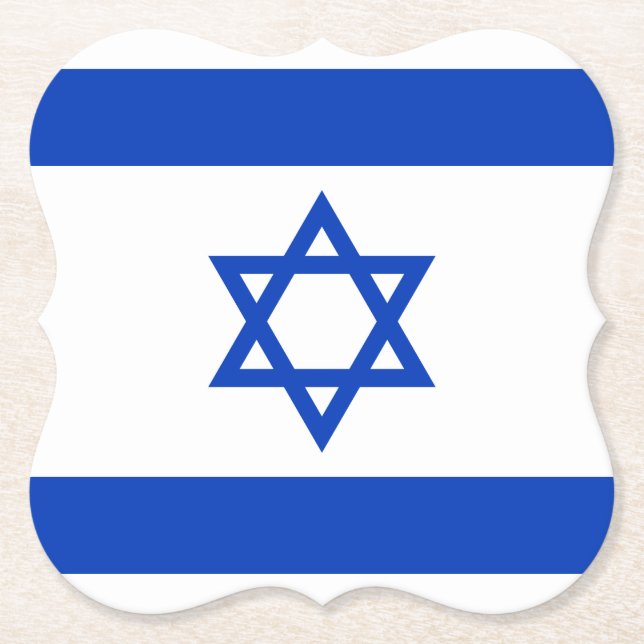 Israel-Flagge Untersetzer (Vorderseite)