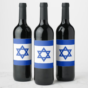 Israel-Flagge Weinetikett