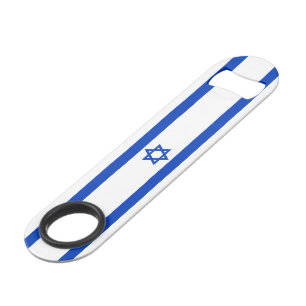 Israel Flagge weiß und blau patriotisch modern Speed Flaschenöffner