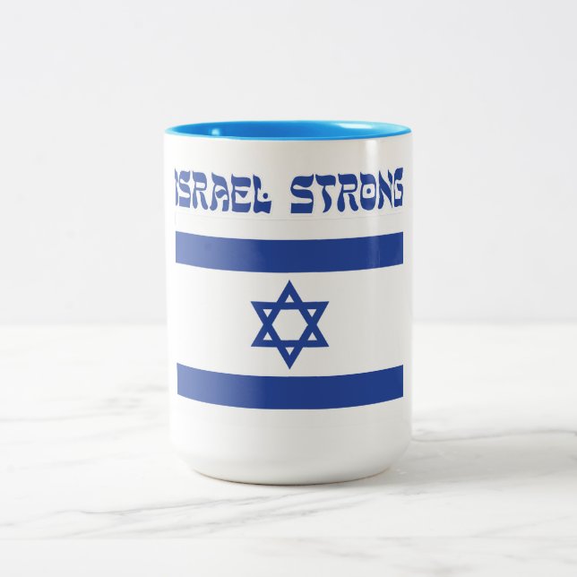 Israel-Flagge Zweifarbige Tasse (Mittel)