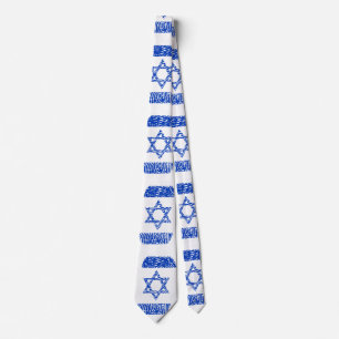 Israel-Flaggen-Fingerabdruck-Krawatte Krawatte