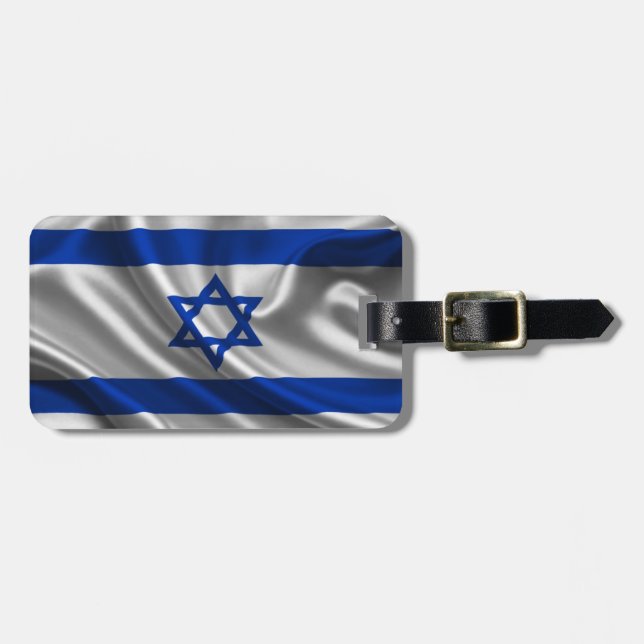 Israel-Flaggen-Gewebe Gepäckanhänger (Vorderseite horizontal)