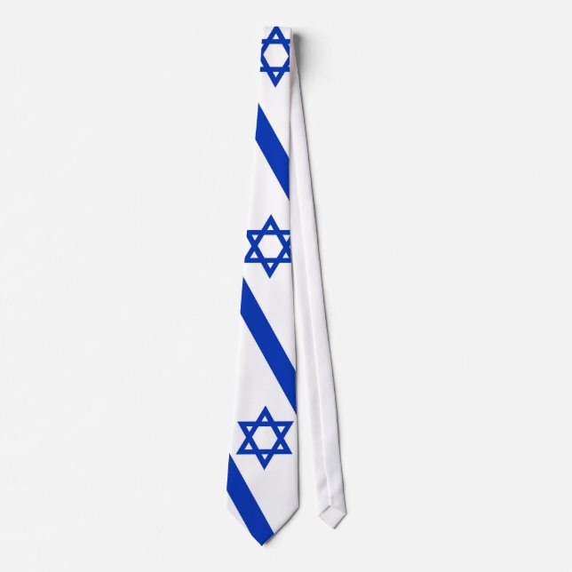 Israel-Flaggen-Krawatte Krawatte (Vorderseite)