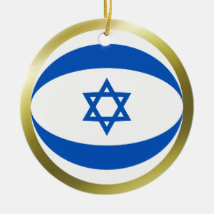 Israel-Flaggen-Ornament Keramikornament