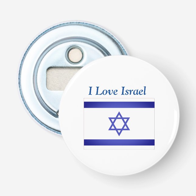 Israel Flaggenstern von David Magnet Flaschenöffner (Vorderseite)