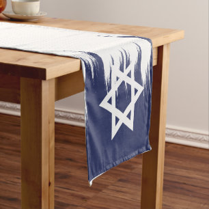 Israel Flaggenstern von David Rosh Hashanah Shabat Kurzer Tischläufer