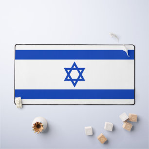 Israel flaggt blau-weiß modern schreibtischunterlage