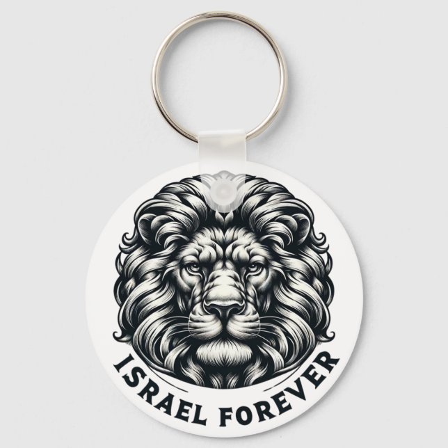 Israel Forever. Israel Lion of Judah.  keychain Schlüsselanhänger (Vorderseite)