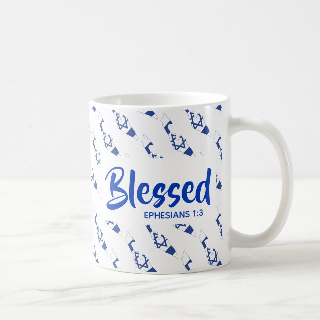 ISRAEL Gesegnete Christliche Schrift Kaffeetasse (Rechts)