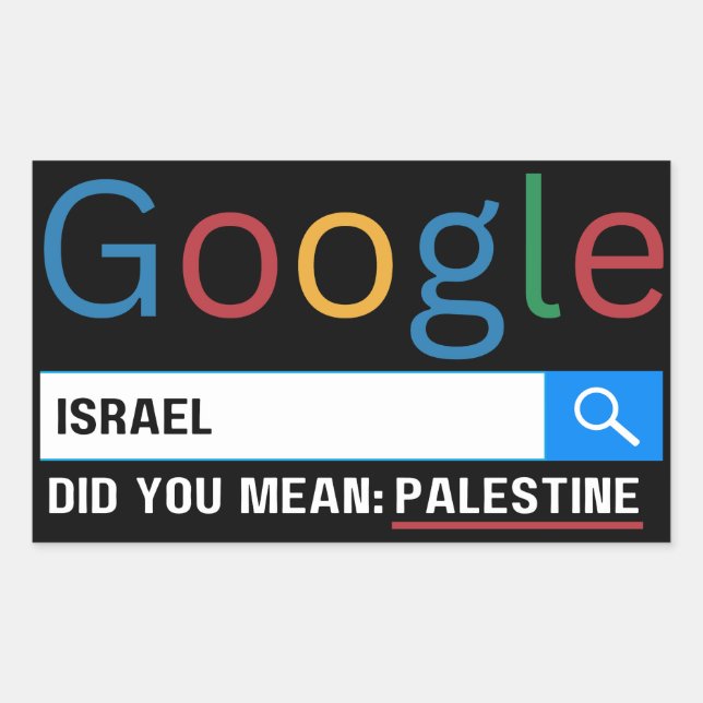 Israel hat Sie gemein Palästina-Forschung graghic  Rechteckiger Aufkleber (Vorderseite)