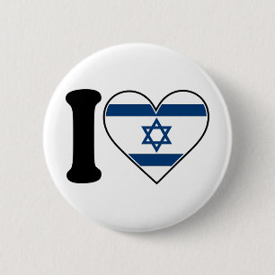 Israel-Herz-Flagge Button