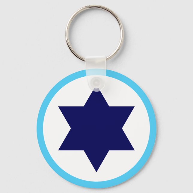Israel IAF Blue Star Roundel Schlüsselanhänger (Vorderseite)