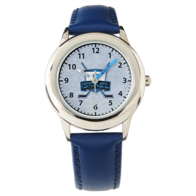 Israel Ice Hockey-Logo-Armbanduhr Armbanduhr (Vorderseite)