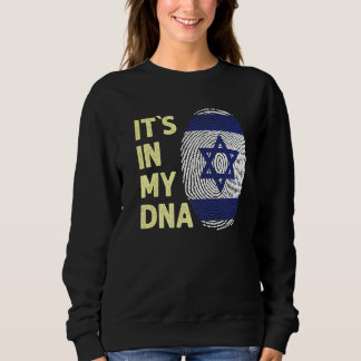 Israel in meinem DNA-israelischen Flaggenteam Isra Sweatshirt