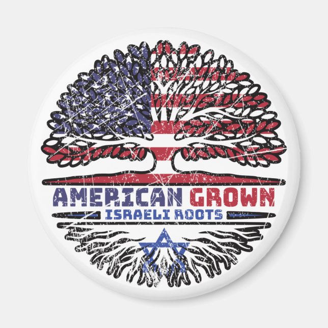 Israel Israel USA USA USA United Staaten Tree Magnet (Vorne)