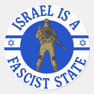 Israel ist ein faschistischer Staat - Palästina sc Runder Aufkleber
