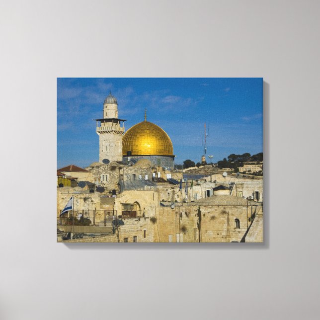 Israel, Jerusalem, Kuppel des Felsens Leinwanddruck (Vorderseite)