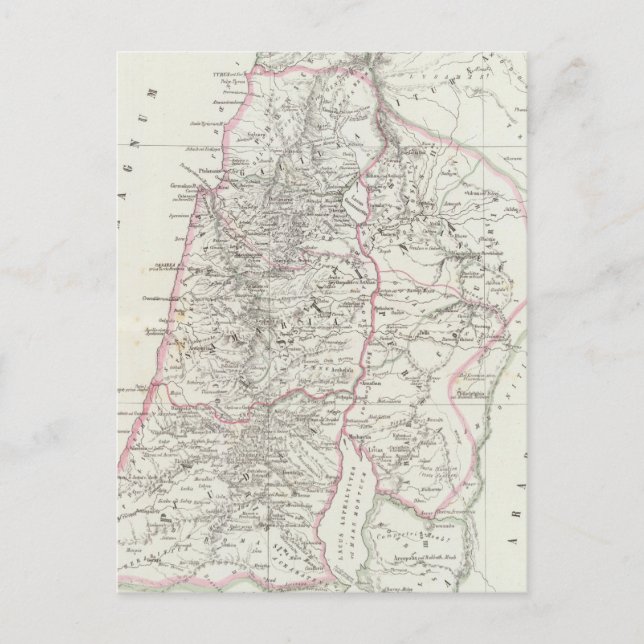 Israel, Jordanien Postkarte (Vorderseite)