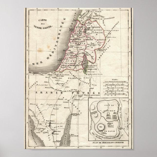 Israel-Karte Poster (Vorne)