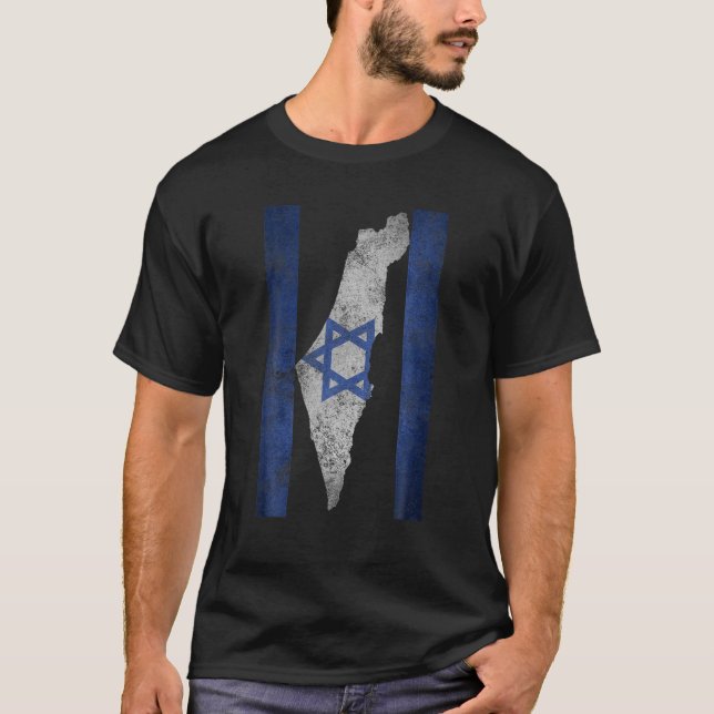 Israel Karte Reisen Juden Proud jüdische Geschenke T-Shirt (Vorderseite)