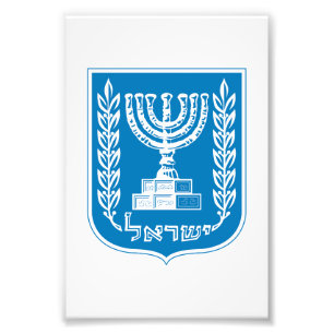 Israel Landeswappen Symbol Emblem Flagge Fotodruck