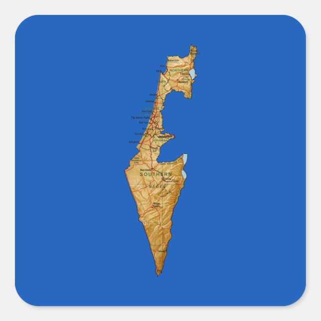 Israel Map Sticker (Vorderseite)