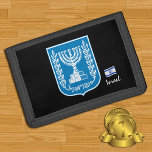 Israel Menorah Brieftaschen, Emblem, Israel Mode Trifold Geldbörse<br><div class="desc">Wallets: Israel-Wappen & patriotische Israel-Flaggenmode - Liebe meines Landes,  Reisen,  Urlaubsgeschenke,  Nationalpatrioten / Sportfans</div>