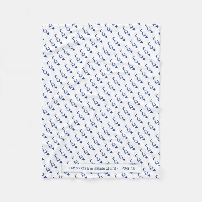 ISRAEL Messianische LIEBE Christlicher Schrift Fleecedecke (Vorderseite)