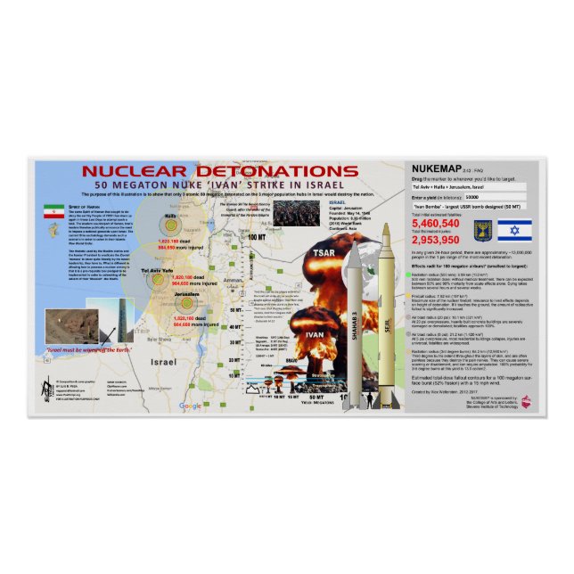 Israel Nuklear Detonationen Poster (Vorderseite)