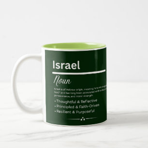Israel Personalisierter Name Zweifarbige Tasse
