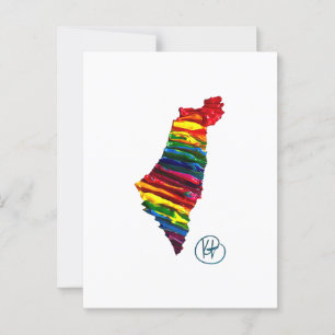 Israel Pride Studio Art Postkarte