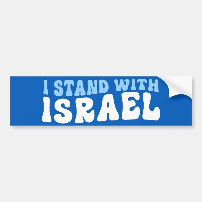Israel-protestantische Retro-I-Haltung gegenüber I Autoaufkleber (Vorne)