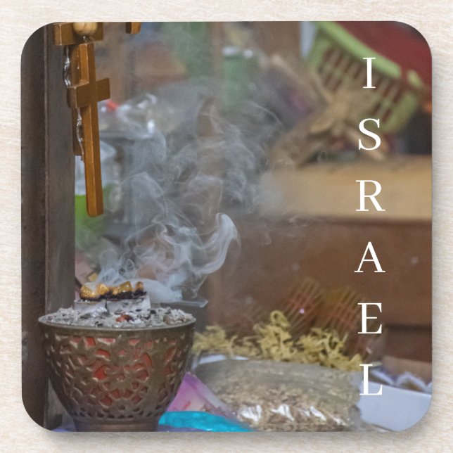 Israel-Räucherstäbchen-Untersetzer Getränkeuntersetzer (Vorderseite)