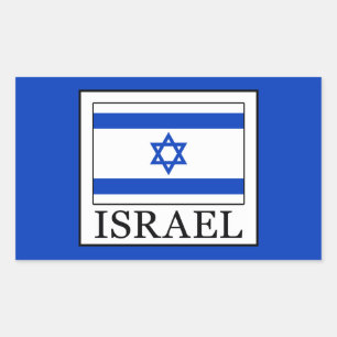 Israel Rechteckiger Aufkleber