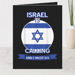 Israel ruft und ich muss gehen dankeskarte