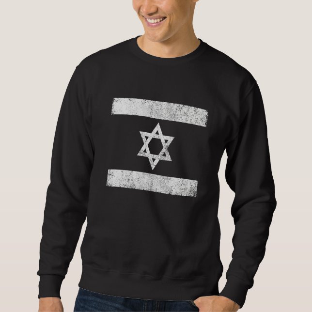 Israel Shirt Women Men White Distressed Flag of Is (Vorderseite)