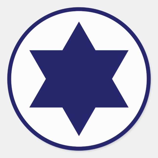Israel Star von David Runder Aufkleber (Vorderseite)