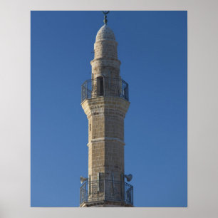 Israel, Tel Aviv, Jaffa, Minarett der Moschee Poster