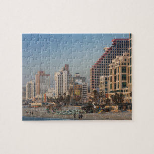 Israel, Tel Aviv, Strandpromenade, Hotels, Dämmer