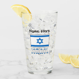 Israel und israelische Flagge Personalisiertes Tri Glas