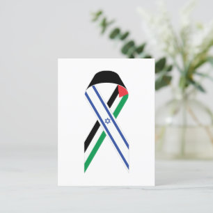Israel und Palästina-Fahne Postkarte