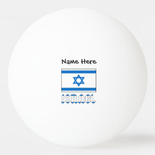 Israel und personalisierte israelische Flagge  Tischtennisball