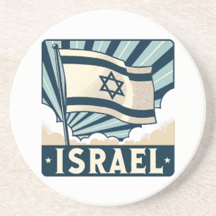 Israel Vintage Travel Poster Getränkeuntersetzer