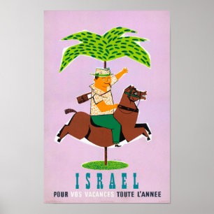Israel Vintage Travel Poster wiederhergestellt
