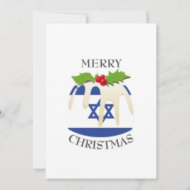 ISRAELI FLAG | Weihnachtspudding | festlich Feiertagskarte