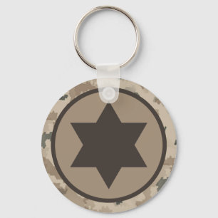 Israeli IAF Star of David Roundel - Desert Schlüsselanhänger
